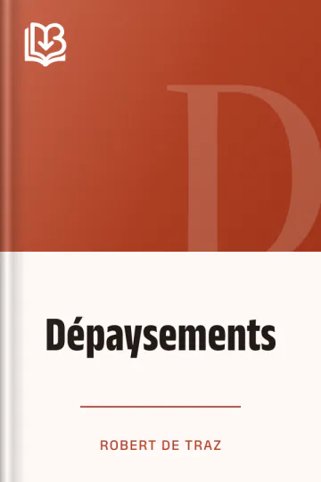 Dépaysements de Robert de Traz, couverture du livre