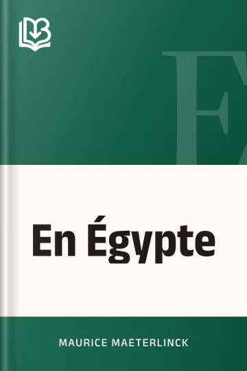 En Égypte de Maurice Maeterlinck, couverture du livre