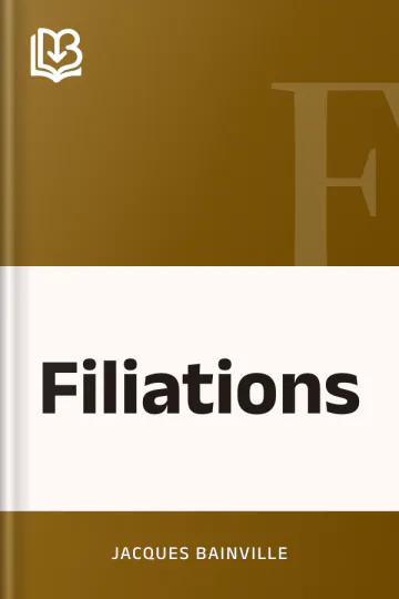Filiations de Jacques Bainville, couverture du livre