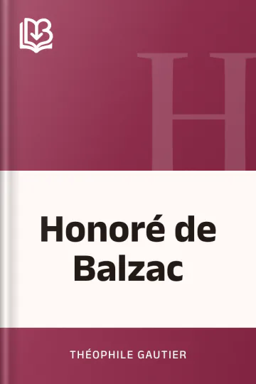 Honoré de Balzac de Théophile Gautier, couverture du livre