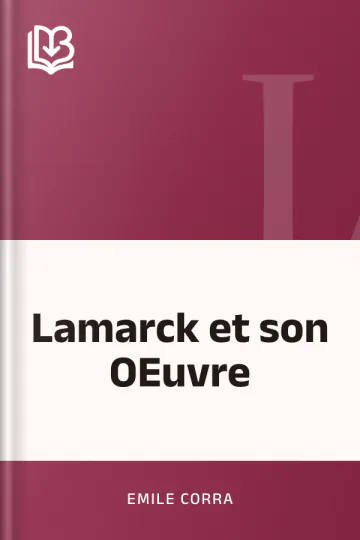 Lamarck et son OEuvre d’Emile Corra, couverture du livre