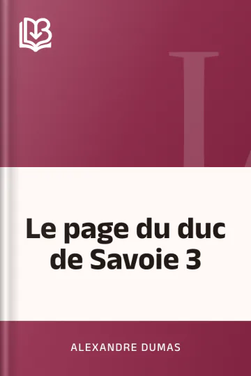 Le page du duc de Savoie 3 d’Alexandre Dumas, couverture du livre