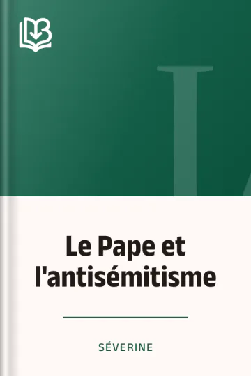 Le Pape et l'antisémitisme de Séverine, couverture du livre