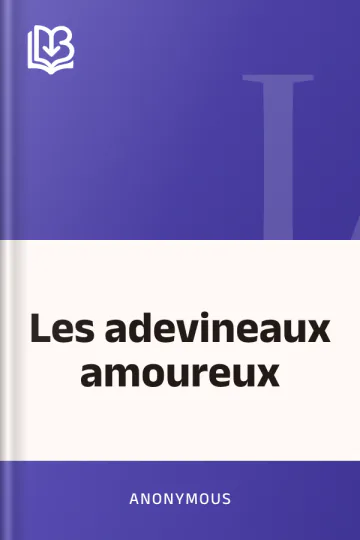 Les adevineaux amoureux d’Anonymous, couverture du livre