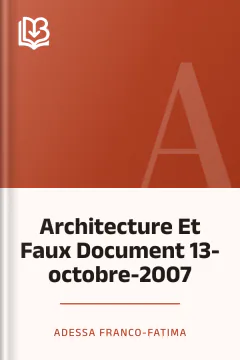 Architecture Et Faux Document 13-octobre-2007 - Adessa Franco-Fatima