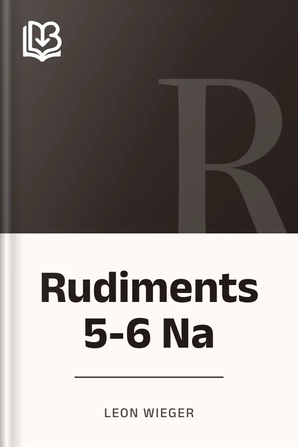Rudiments 5-6 Na de Leon Wieger, couverture du livre