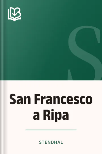 San Francesco a Ripa de Stendhal, couverture du livre