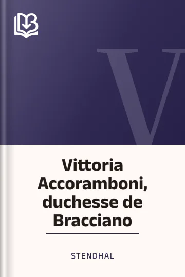 Vittoria Accoramboni, duchesse de Bracciano de Stendhal, couverture du livre