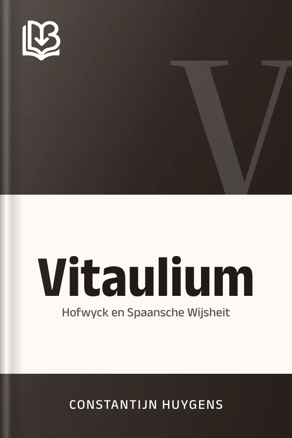 Vitaulium van Constantijn Huygens, boekomslag