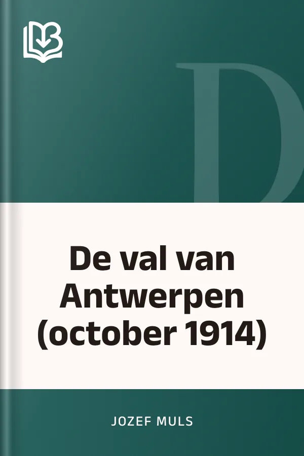 De val van Antwerpen (october 1914) van Jozef Muls, boekomslag