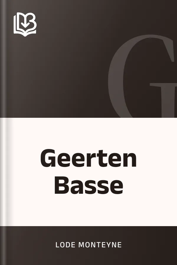 Geerten Basse van Lode Monteyne, boekomslag