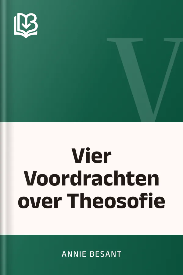 Vier Voordrachten over Theosofie van Annie Besant, boekomslag