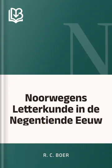 Noorwegens Letterkunde in de Negentiende Eeuw van R. C. Boer, boekomslag