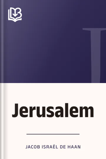 Jerusalem van Jacob Israël de Haan, boekomslag